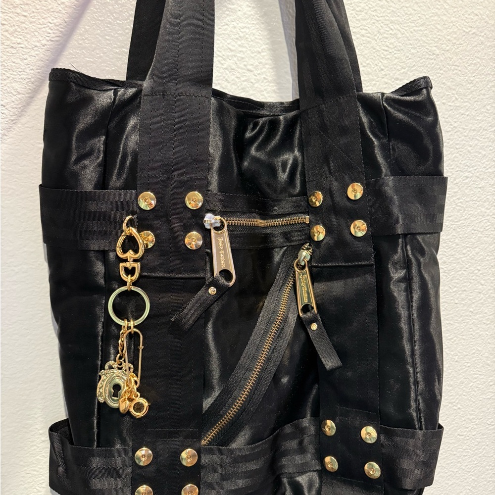 Juicy Couture Black Tote with Gold Details